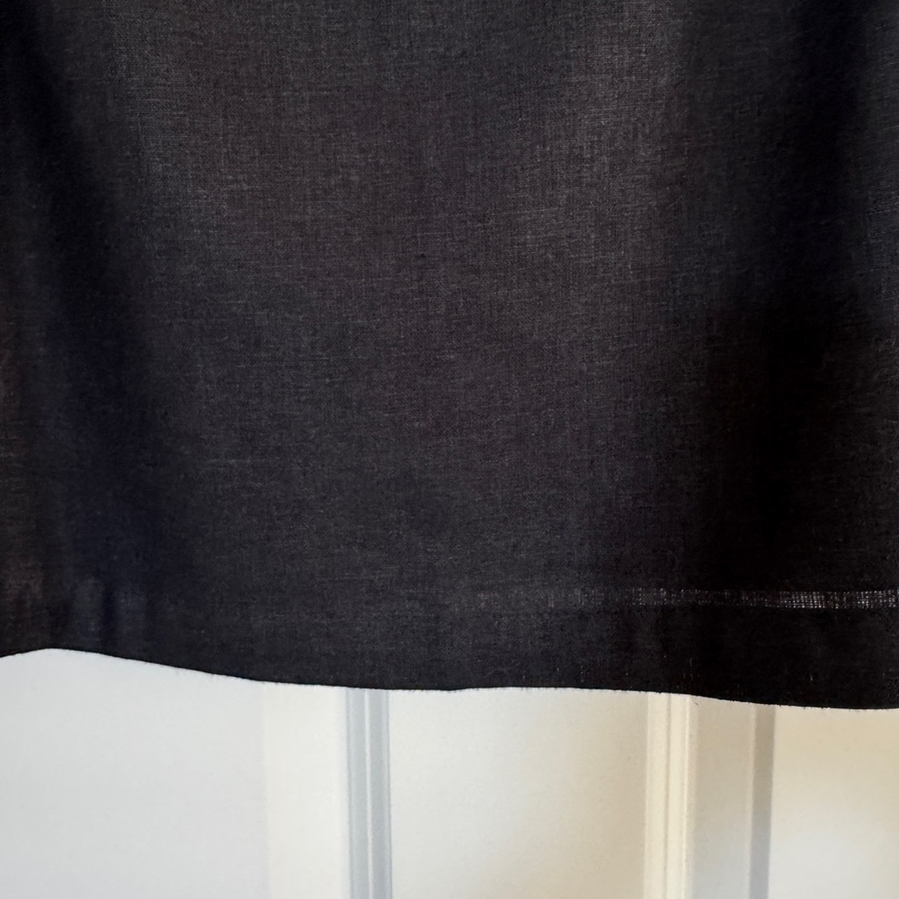 Abercrombie & Fitch Linen blend top, NWT, Black, Size M, slight crop fit, lined - Picture 4 of 6